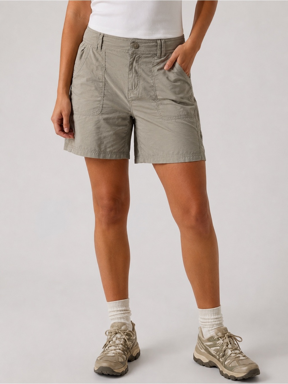 The North Face Horizon II Khaki Hiking Shorts Size 12 Lightweight Outdoor